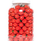 Strawberry fizzy lollipops 14g - Jar 100 pcs x 14g