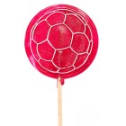 65g flat lollipops - football - Strawberry flavour